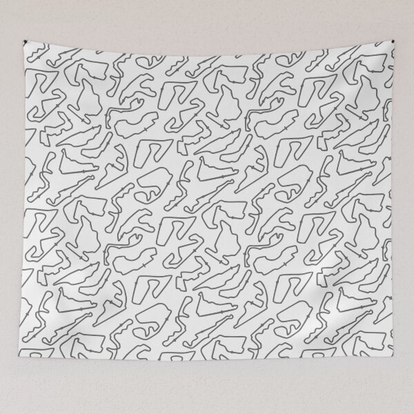 Item preview, F1 Race Tracks in Black and White designed and sold by David Speed Design.
