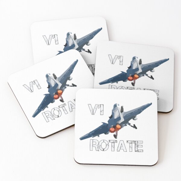 Item preview, V1 Rotate - Airplane Lovers Pilot Co-Pilot Talk | Fighter Jet Take-off designed and sold by Amazing Arts Designs.