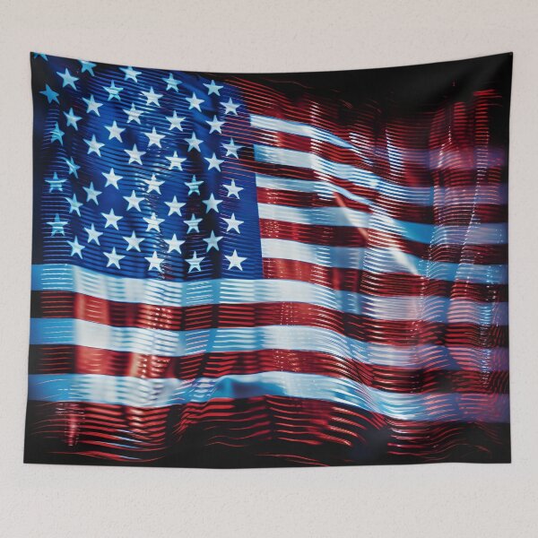 Item preview, american flag holography print designed and sold by dcrc.