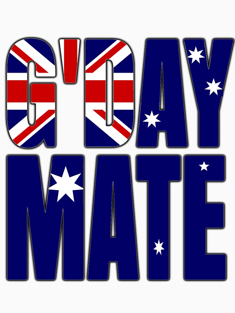 "Australia Flag G'Day Mate Aussie Slang Australian Pride Gift" T-shirt ...