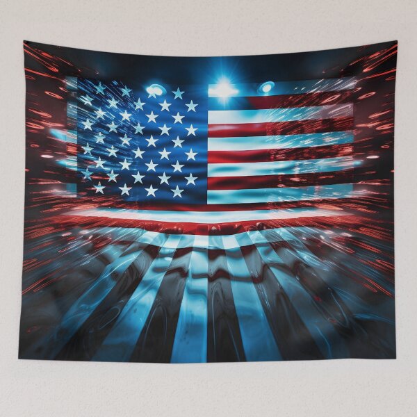 Item preview, american flag holography print designed and sold by dcrc.