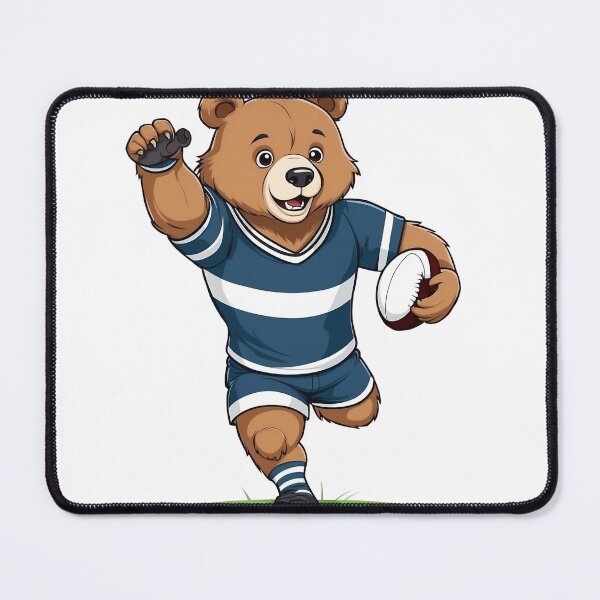 Item preview, ฺA Bear Rugby Player playing rugby  designed and sold by chathai.