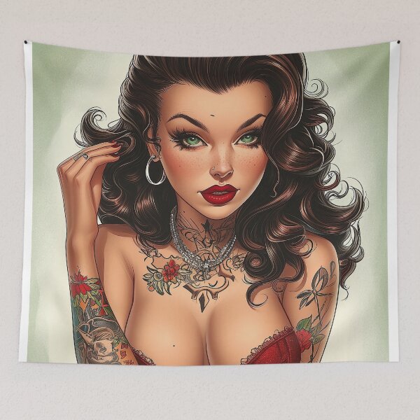 Item preview, Classic Rockabilly Style Pin Up designed and sold by paulosully.