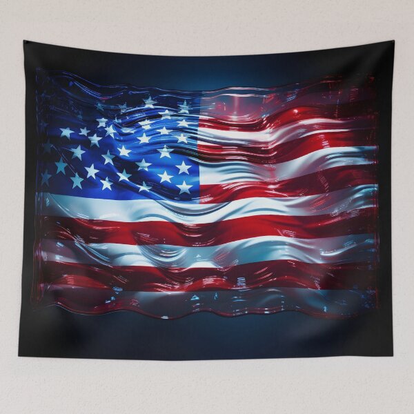 Item preview, american flag holography print designed and sold by dcrc.
