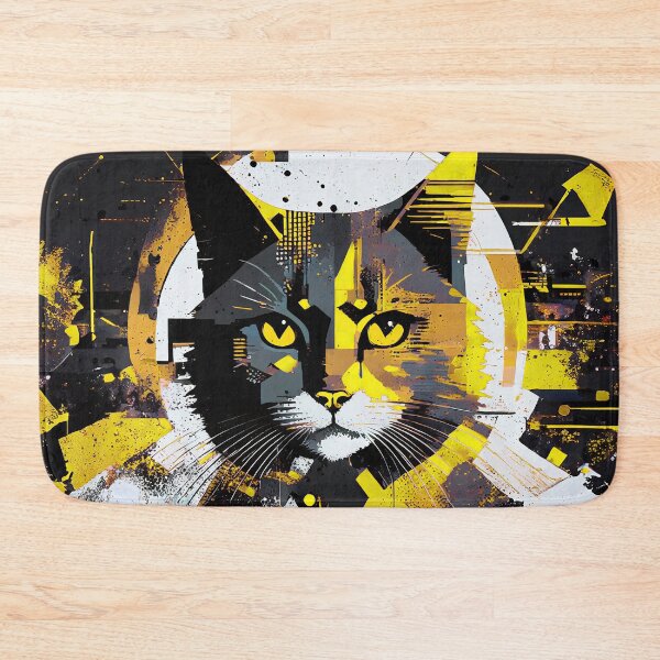 Item preview, Yellow Cat Portrait: Modernist Mélange designed and sold by bsilvia.