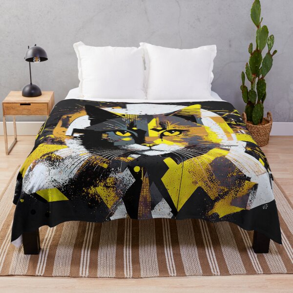 Item preview, Yellow Cat Portrait: Modernist Mélange designed and sold by bsilvia.