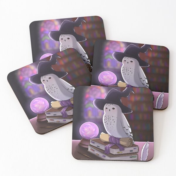 Item preview, Magic Owl Sitting on Books in Magical Wizarding Library designed and sold by JumpingRabbits.