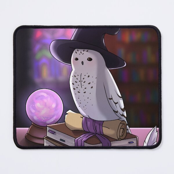 Item preview, Magic Owl Sitting on Books in Magical Wizarding Library designed and sold by JumpingRabbits.
