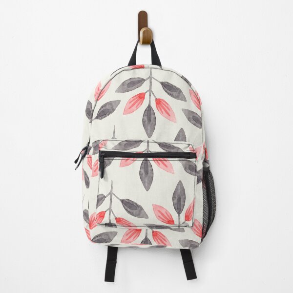 Item preview, Watercolor pattern with red and gray leaves in the folklore style. designed and sold by NadyaSaen.