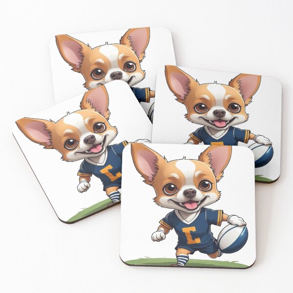 Item preview, A cute Chihuahua dog  Rugby Player playing rugby   designed and sold by chathai.