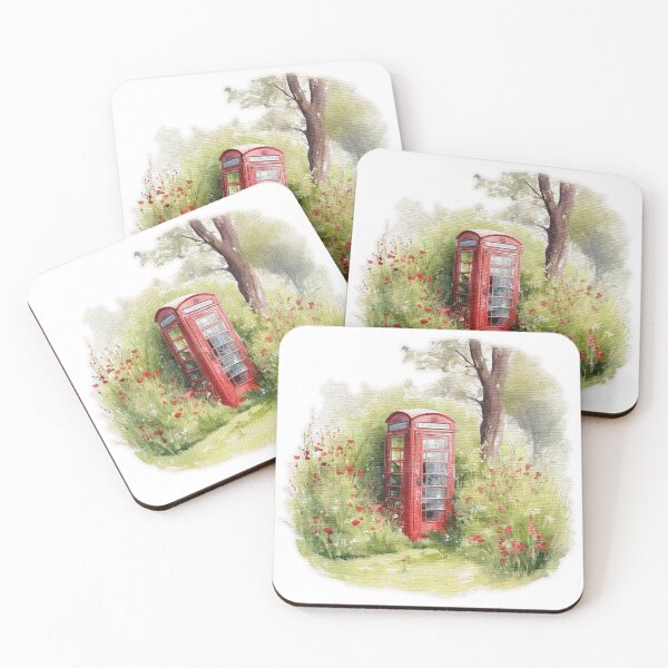 Item preview, red telephone box countryside designed and sold by jnsmerchstore.