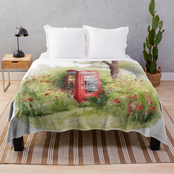 Item preview, red telephone box countryside designed and sold by jnsmerchstore.