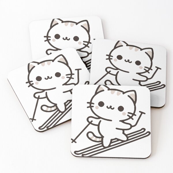 Item preview, gato esquiando designed and sold by Samotivation.