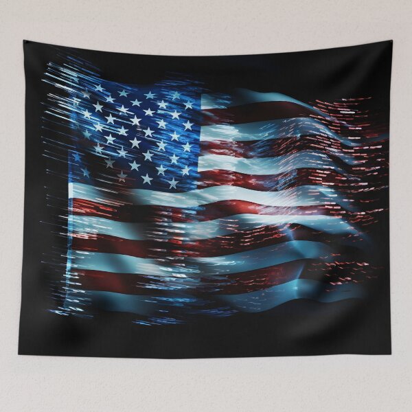 Item preview, american flag holography print designed and sold by dcrc.