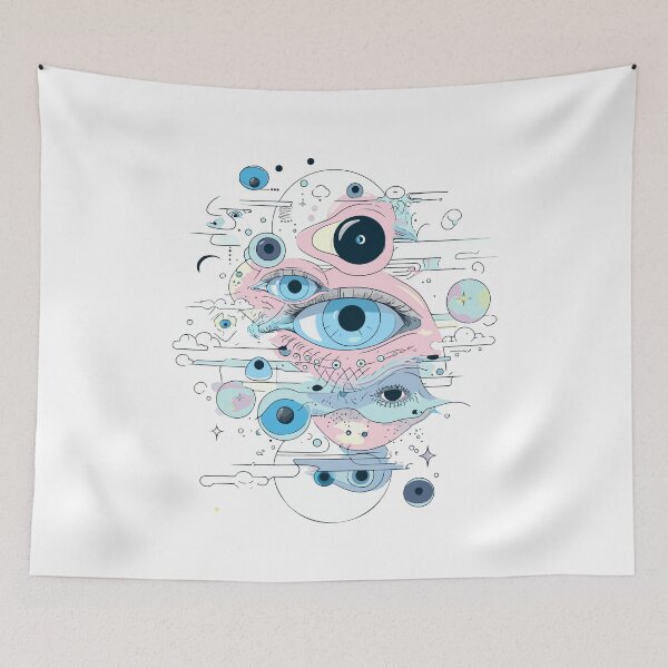 Aperçu de l'œuvre Composition abstraite avec yeux créée et vendue par TheRealmWithin.