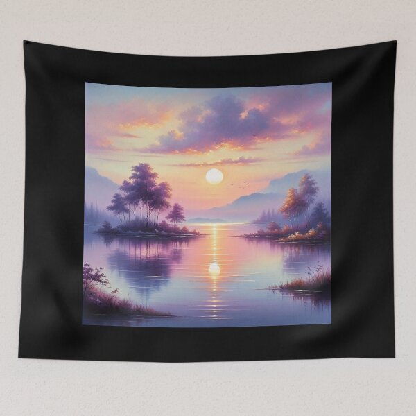 Aperçu de l'œuvre Sérénité tranquille du coucher du soleil créée et vendue par BestArtByArvind.