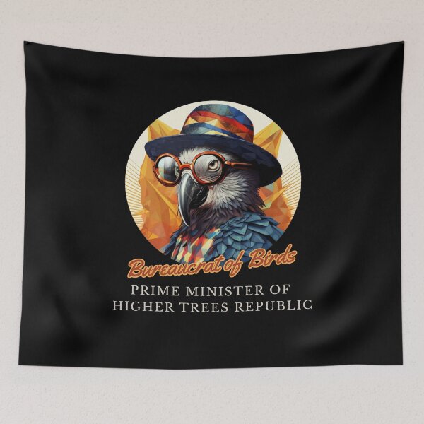 Item preview, PARROT PRIME MINISTER OF HIGHER TREES REPUBLIC - BIRD BUSINESSMAN 3 designed and sold by justyna-s28.