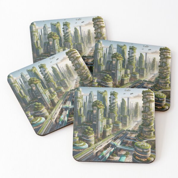 Item preview, Eco-Futuristic Metropolis designed and sold by BestArtByArvind.