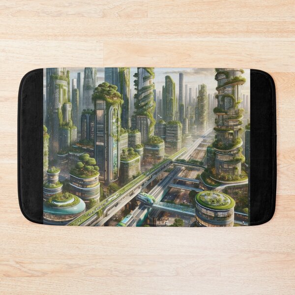 Item preview, Eco-Futuristic Metropolis designed and sold by BestArtByArvind.