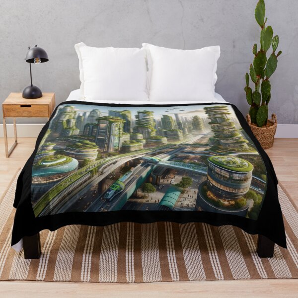 Item preview, Eco-Futuristic Metropolis designed and sold by BestArtByArvind.