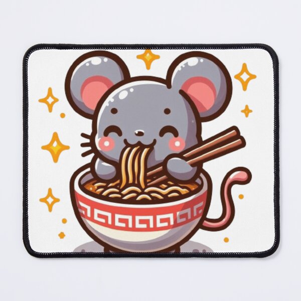 Item preview, Cute mouse eating ramen  designed and sold by Culmika.