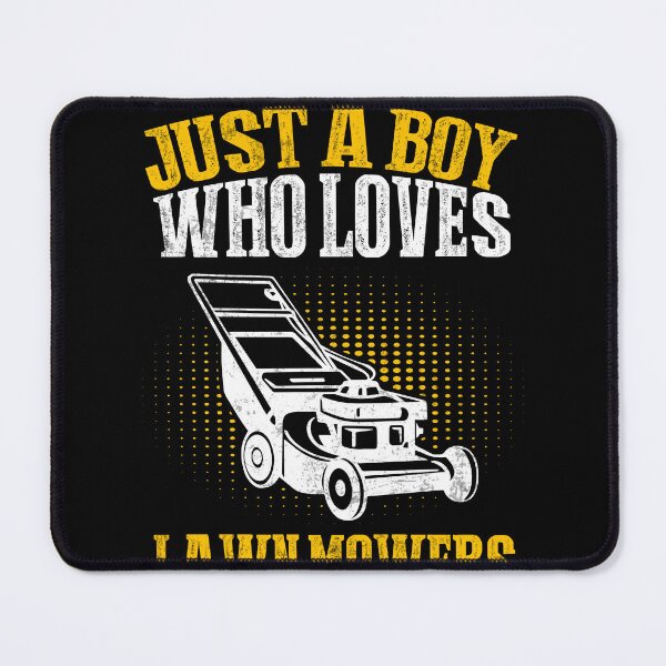 Item preview, Just A Boy Who Loves Lawn Mowers Lover Grass Cutter Boys Kid designed and sold by MobyStickers.