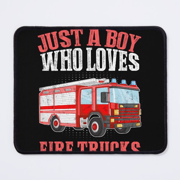 Item preview, Just A Boy Who Loves Fire Trucks Lover Firefighter Boys Kids designed and sold by MobyStickers.