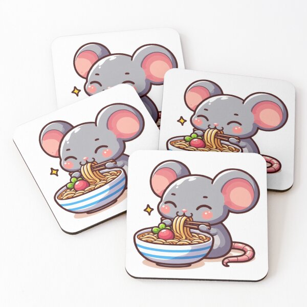 Item preview, Cute mouse eating ramen  designed and sold by Culmika.