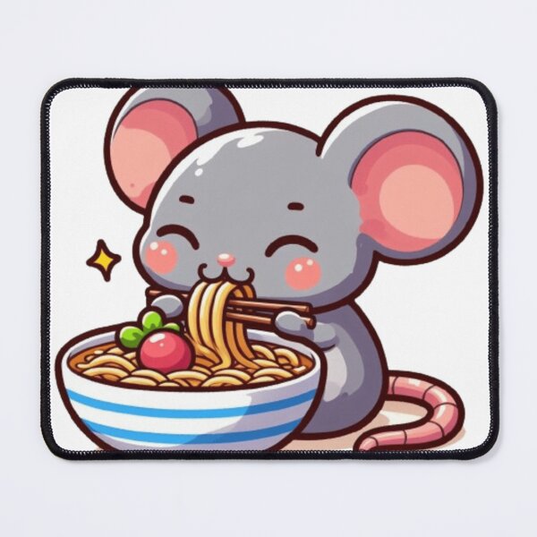 Item preview, Cute mouse eating ramen designed and sold by Culmika.