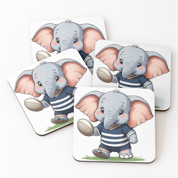 Item preview,  ฺA Cute Elephant  Rugby Player playing rugby  designed and sold by chathai.