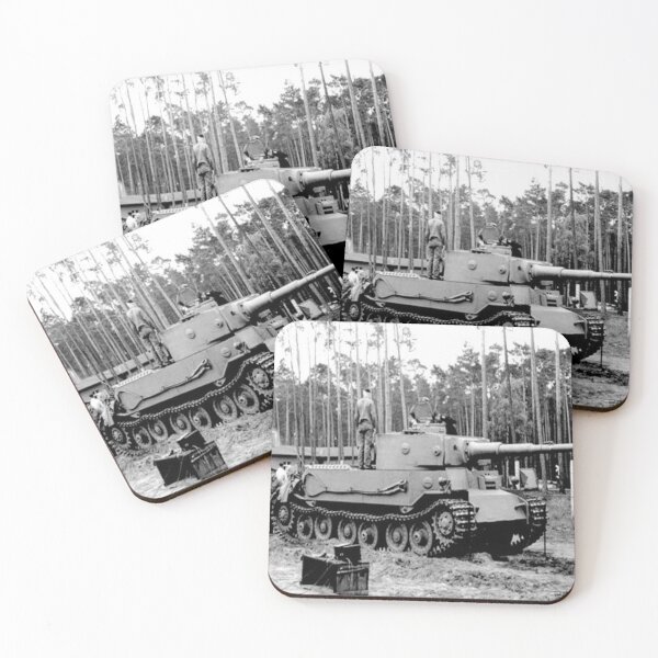 Item preview, WW2 - VK 45.01 (P)/Tiger P - Black and White Photographic Print designed and sold by TheHappyK.