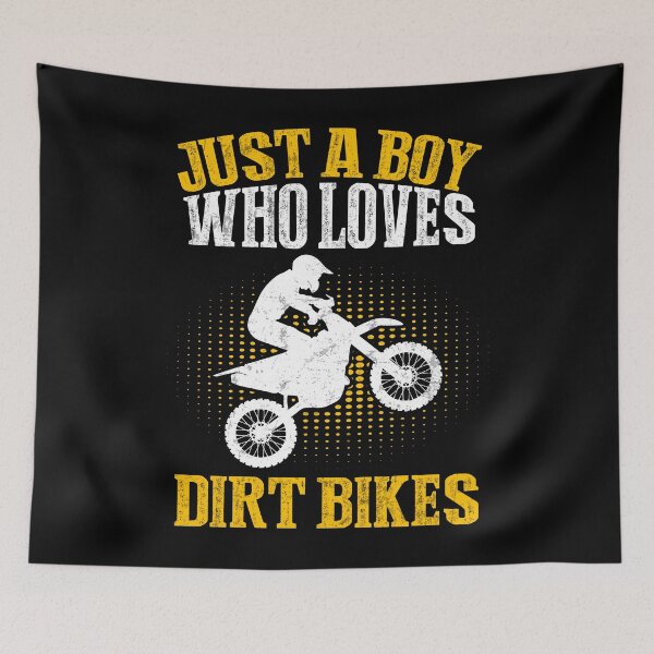Item preview, Just A Boy Who Loves Dirt Bikes Lover Biking Fan Boys Kids designed and sold by MobyStickers.
