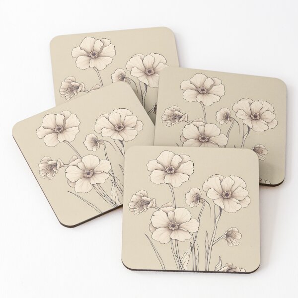 Item preview, Primulas in Beige designed and sold by ADCImages.