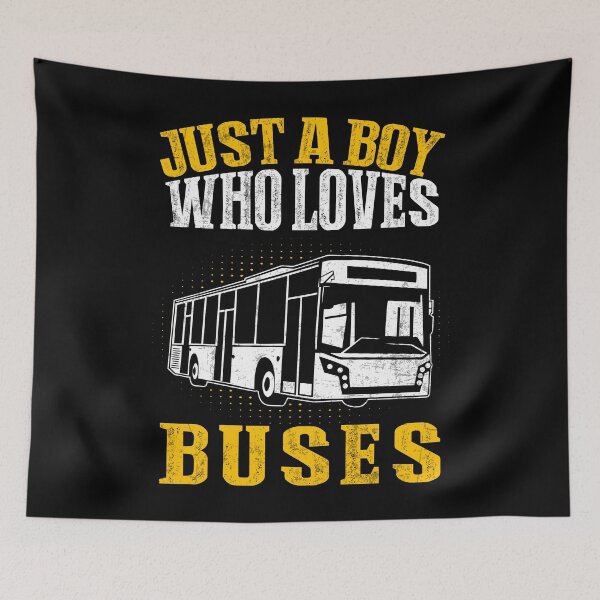 Item preview, Just A Boy Who Loves Buses Lover Transport Fan Boys Kids designed and sold by MobyStickers.