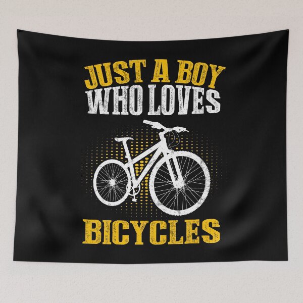 Item preview, Just A Boy Who Loves Bicycles Lover Cycling Fan Boys Kids designed and sold by MobyStickers.