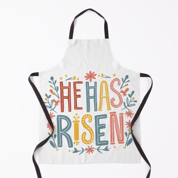 Item preview, He Has Risen - Joyful Easter Resurrection Floral Design - Christian Faith Art designed and sold by HahaHandlesHub.