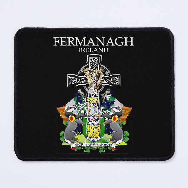 Item preview, ✅ Fermanagh Ireland Irish Celtic Cross & Crest designed and sold by REAL IRISH GIFTS.