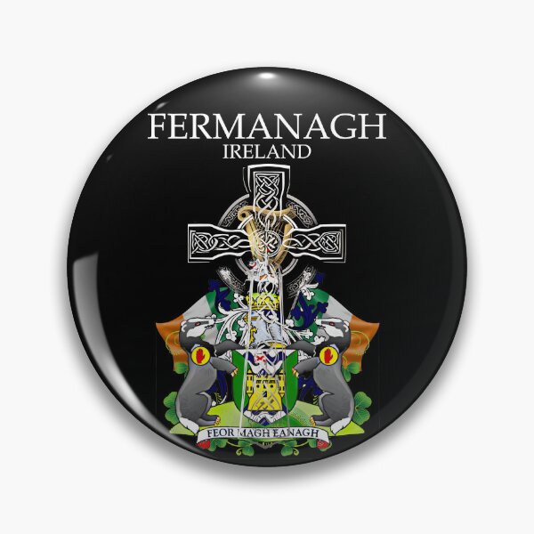 Item preview, ✅ Fermanagh Ireland Irish Celtic Cross & Crest designed and sold by REAL IRISH GIFTS.