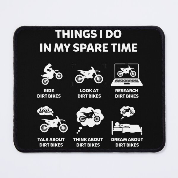 Item preview, Things I Do In My Spare Time Funny Dirt Bikes Bike Motocross designed and sold by MobyStickers.