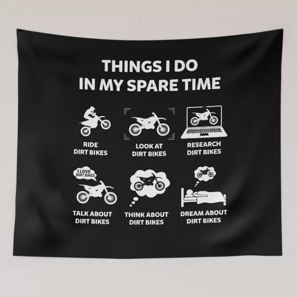 Item preview, Things I Do In My Spare Time Funny Dirt Bikes Bike Motocross designed and sold by MobyStickers.