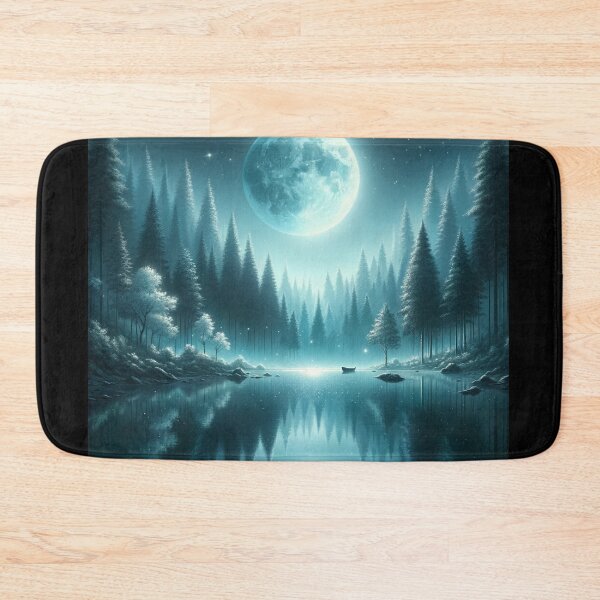 Item preview, Moonlit Lake Serenity designed and sold by BestArtByArvind.