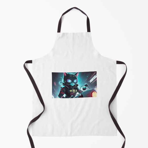 Item preview, Cyber Cat on a Motorcycle designed and sold by BADESIGNZZ.