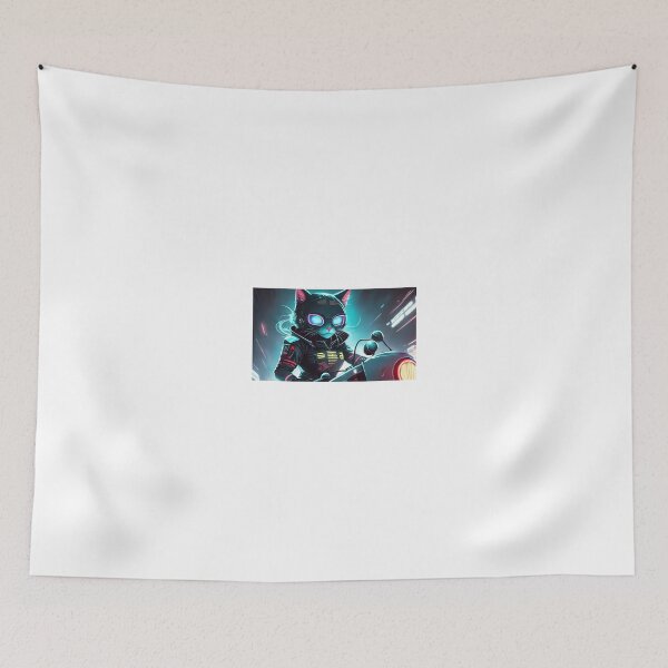 Item preview, Cyber Cat on a Motorcycle designed and sold by BADESIGNZZ.