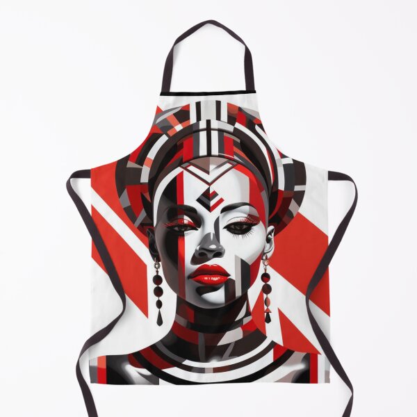 Item preview, WOMAN WORRIOR BLACK RED WHITE STRIPES ABSTRACT 11 designed and sold by justyna-s28.