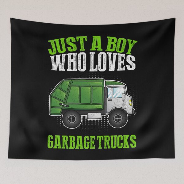 Item preview, Just A Boy Who Loves Garbage Trucks Lover Fan Boys Kids designed and sold by MobyStickers.