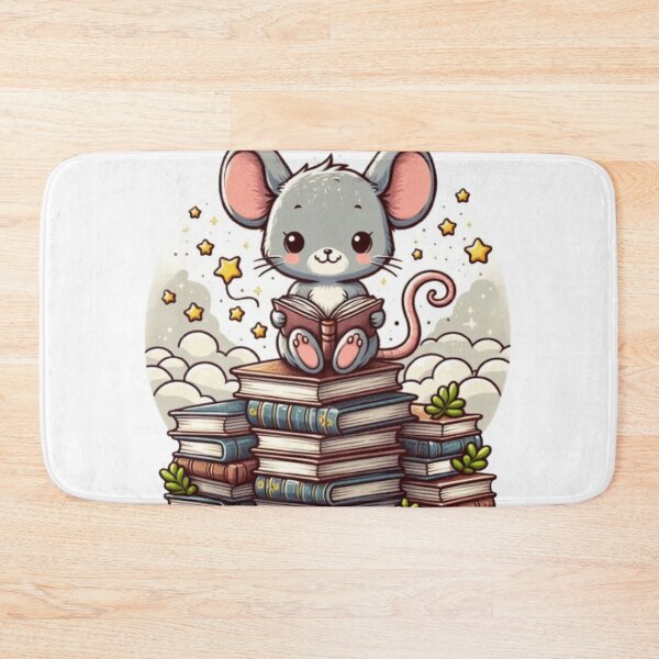 Item preview, Back to school cute mouse reading books designed and sold by Culmika.