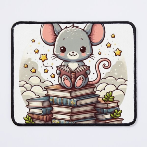 Item preview, Back to school cute mouse reading books designed and sold by Culmika.