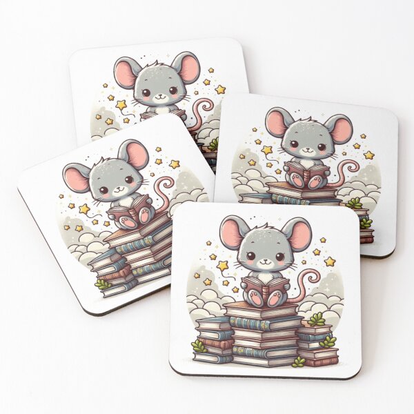 Item preview, Back to school cute mouse reading books designed and sold by Culmika.