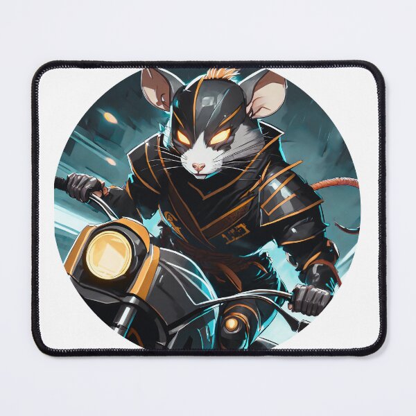 Item preview, Samurai Rat Racer on a Motorcycle designed and sold by BADESIGNZZ.