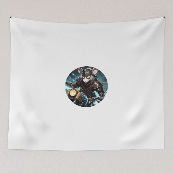 Item preview, Samurai Rat Racer on a Motorcycle designed and sold by BADESIGNZZ.